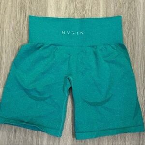 NVGTN Women's High-Waist Teal Workout Shorts